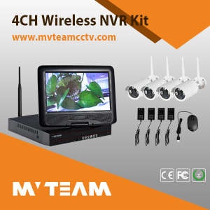 4CH Wireless CCTV Camera Kit with 10 Inch LCD Screen