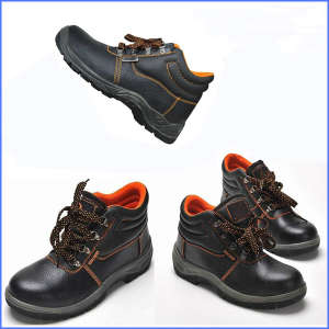 PU Waterproof Emossed Leather Safety Boot