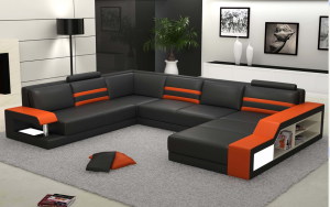 New Design U Shape Italian Leather Sofa
